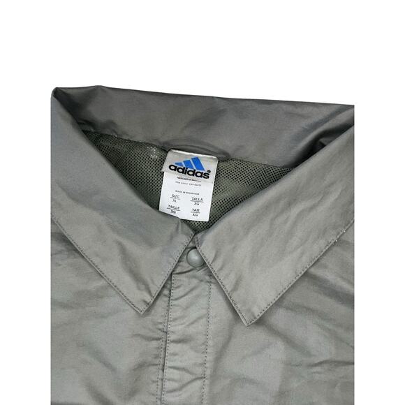 Vintage 2000s Y2K ADIDAS Mens Olive Green Windbreaker Jacket Size XL White Label - Picture 7 of 12